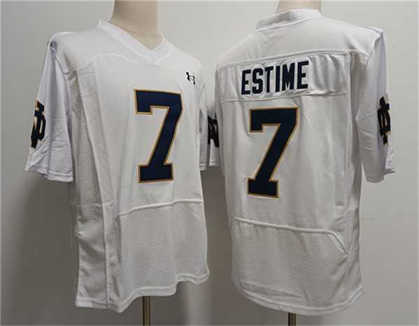 Men%27s USC Trojans #7 Audric Estime White With Name Stitched Jersey->penn state nittany lions->NCAA Jersey